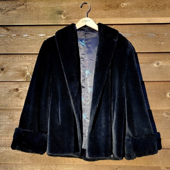 Vintage black faux fur coat Taylor Swift style - Picture 6 of 15